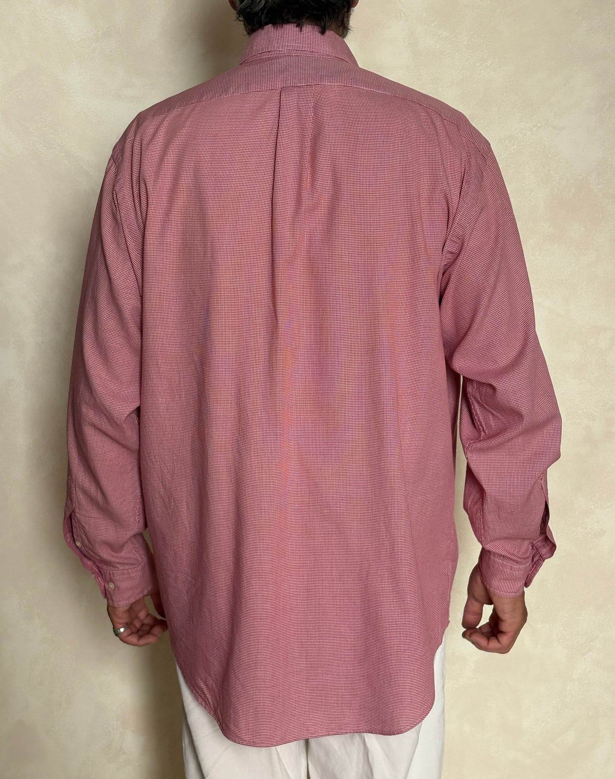 Vintage Ralph Lauren Yarmouth Houndstooth Shirt — Soft Cotton — Size 16/34-35
