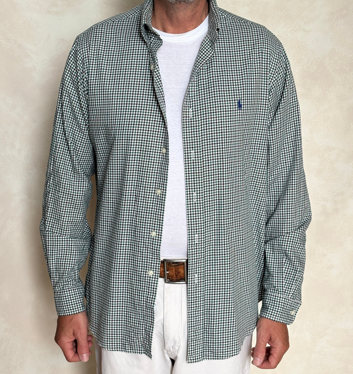 Vintage Ralph Lauren Custom Fit Gingham Check Shirt — Size Large