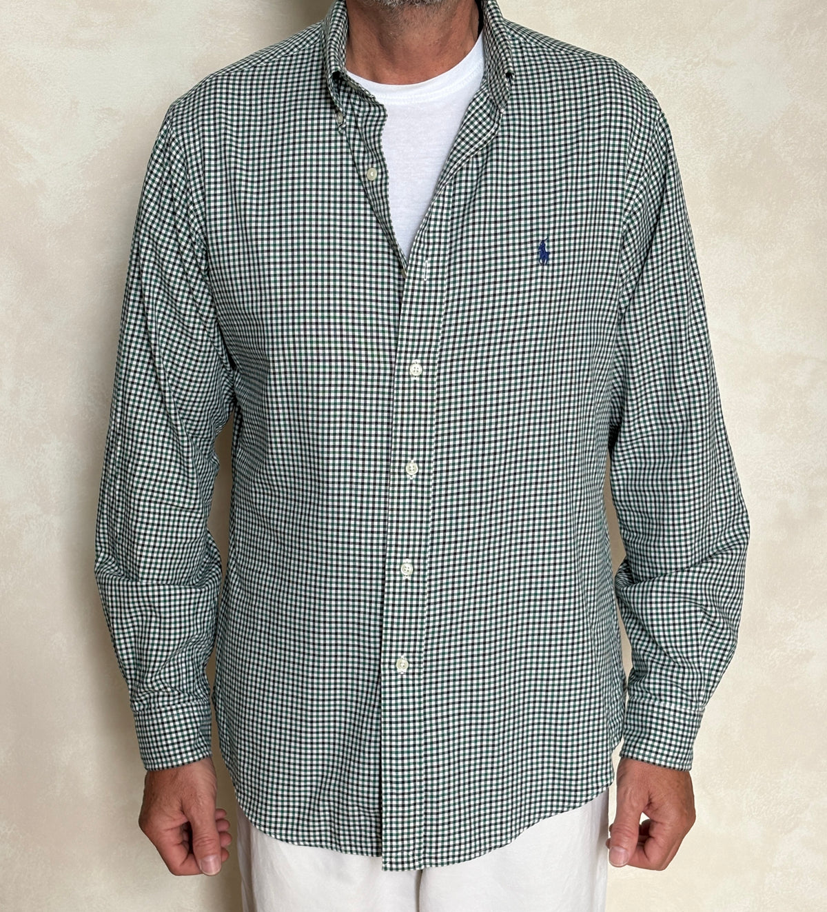 Vintage Ralph Lauren Custom Fit Gingham Check Shirt — Size Large