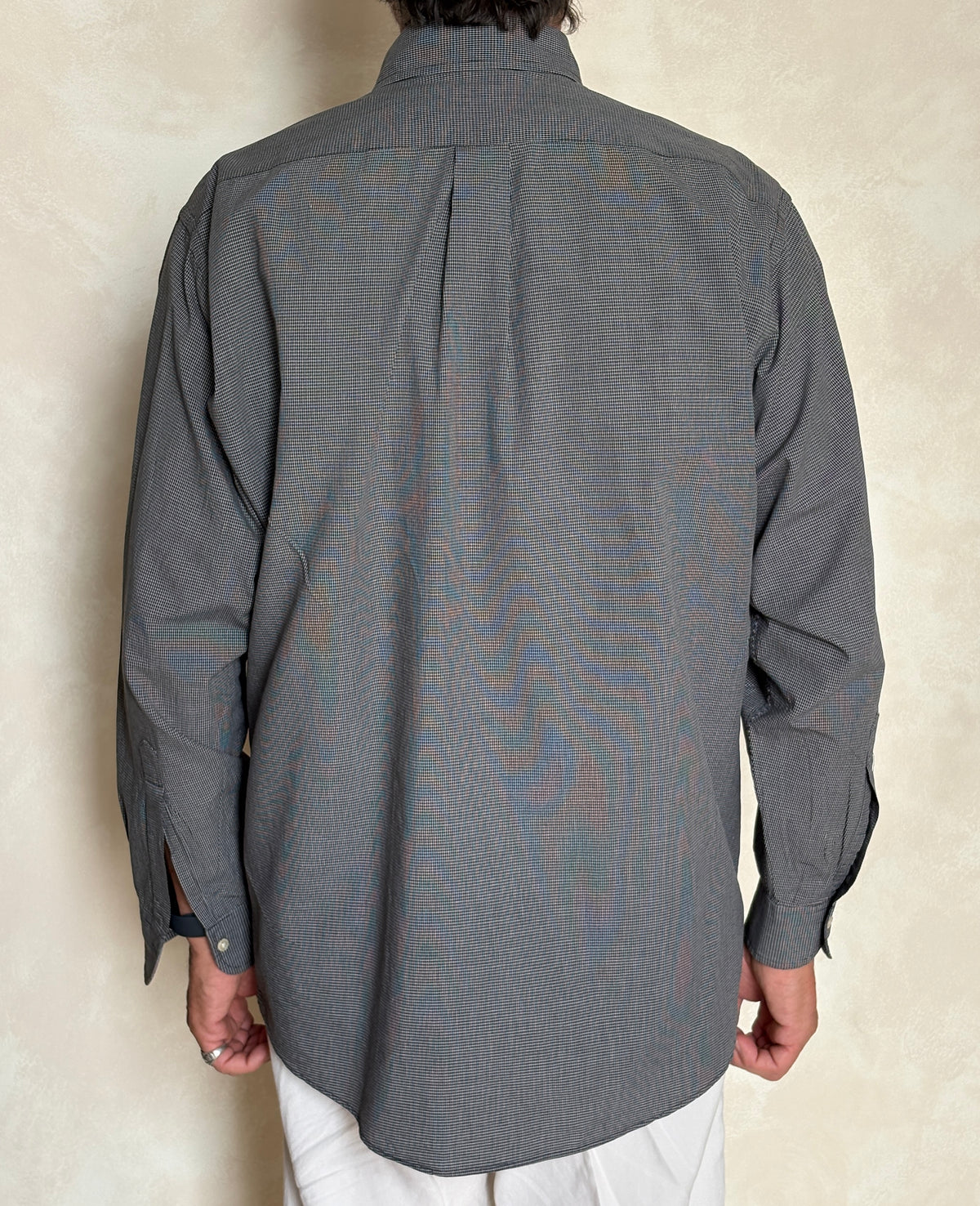 Vintage Brooks Brothers Mini Check Shirt — All Cotton — Size 16-4 Large