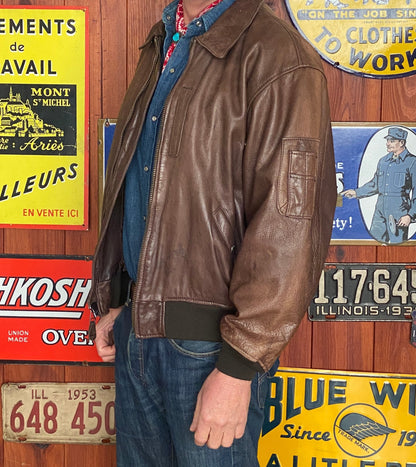 Vintage Avirex Leather Jacket XL | AJ357 Studio-AJ357 Studio