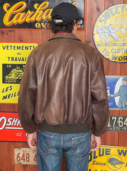 Vintage Avirex Leather Jacket XL | AJ357 Studio-AJ357 Studio