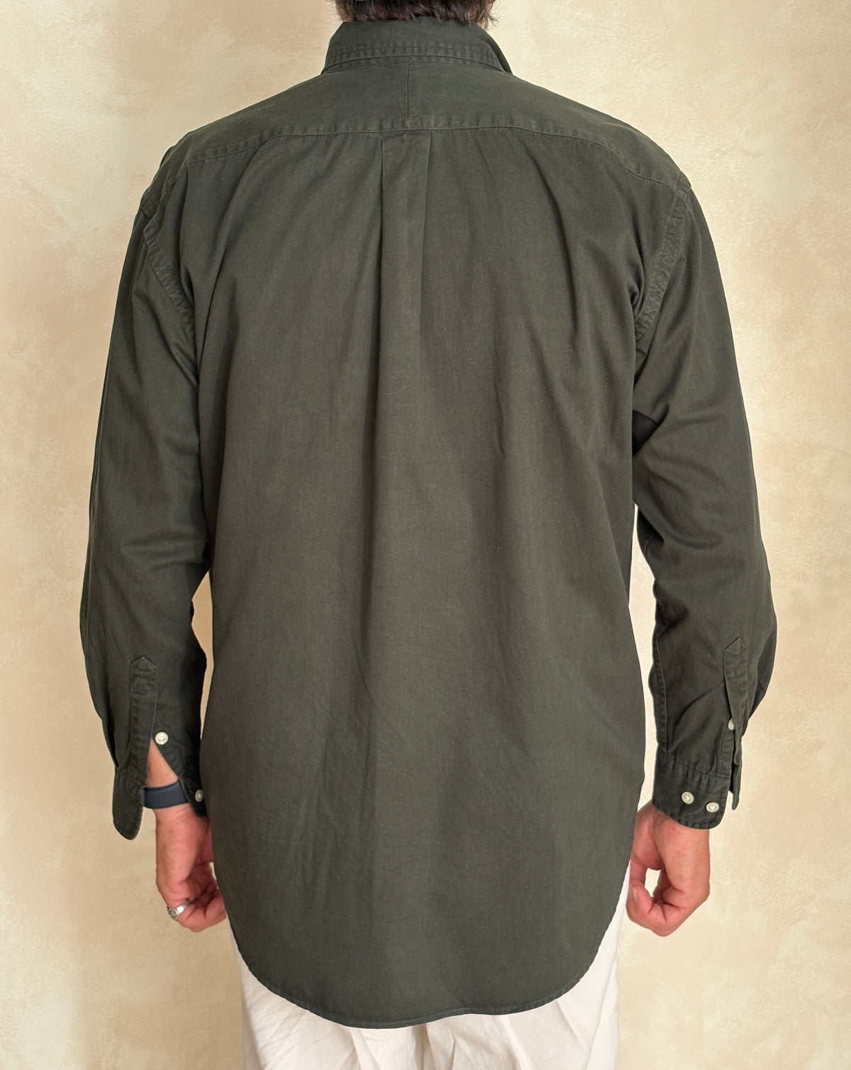 Vintage Ralph Lauren Blake Olive Green Shirt — 100% Cotton — Size Medium