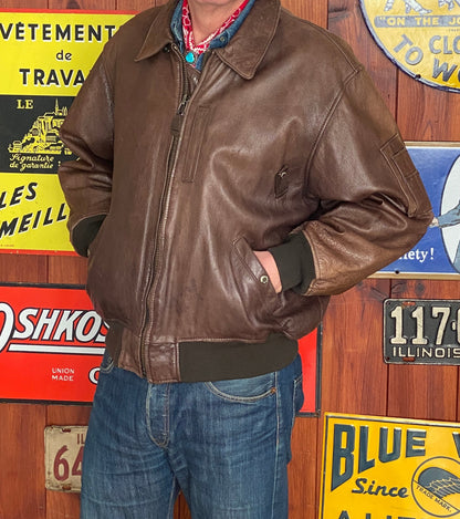 Vintage Avirex Leather Jacket XL | AJ357 Studio-AJ357 Studio