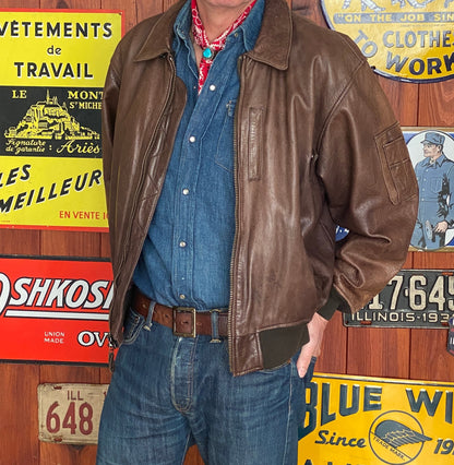 Vintage Avirex Leather Jacket XL | AJ357 Studio-AJ357 Studio