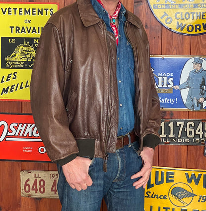 Vintage Avirex Leather Jacket XL | AJ357 Studio-AJ357 Studio