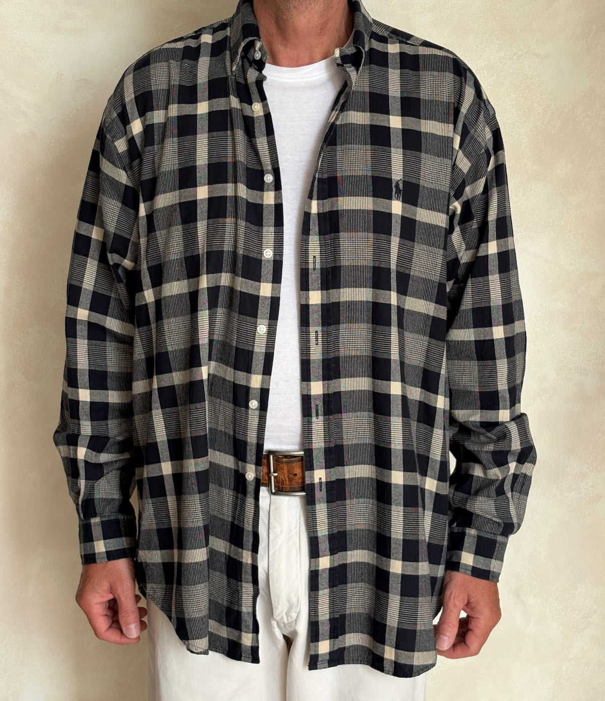 Vintage Ralph Lauren Blaire Plaid Shirt — 100% Cotton — Size Large