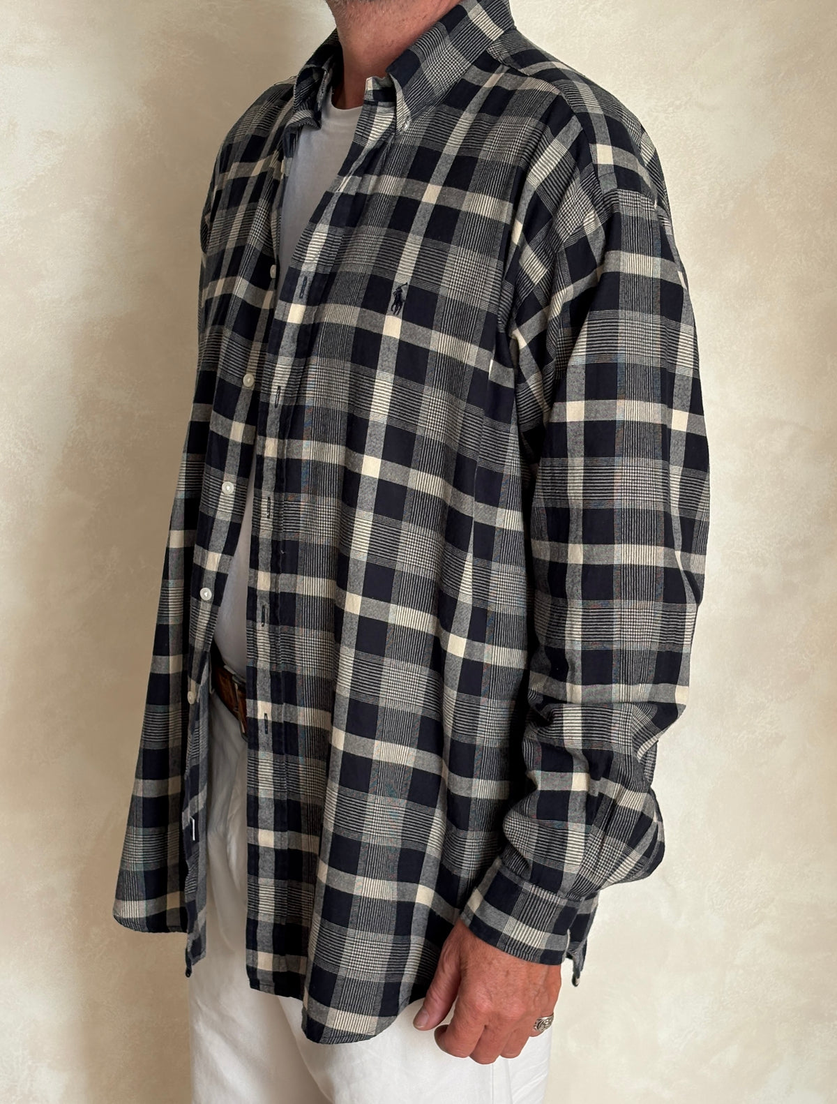 Vintage Ralph Lauren Blaire Plaid Shirt — 100% Cotton — Size Large