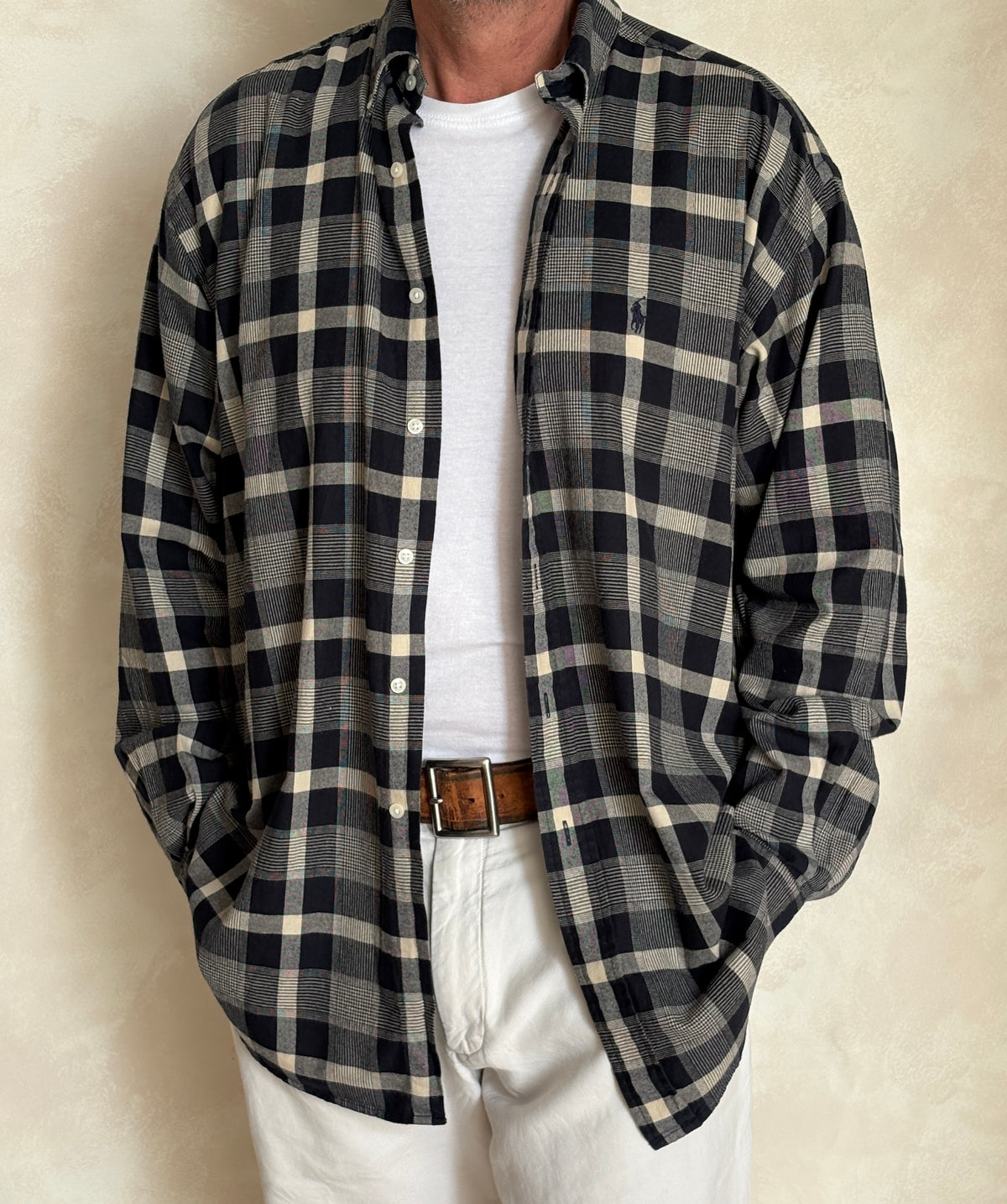 Vintage Ralph Lauren Blaire Plaid Shirt — 100% Cotton — Size Large