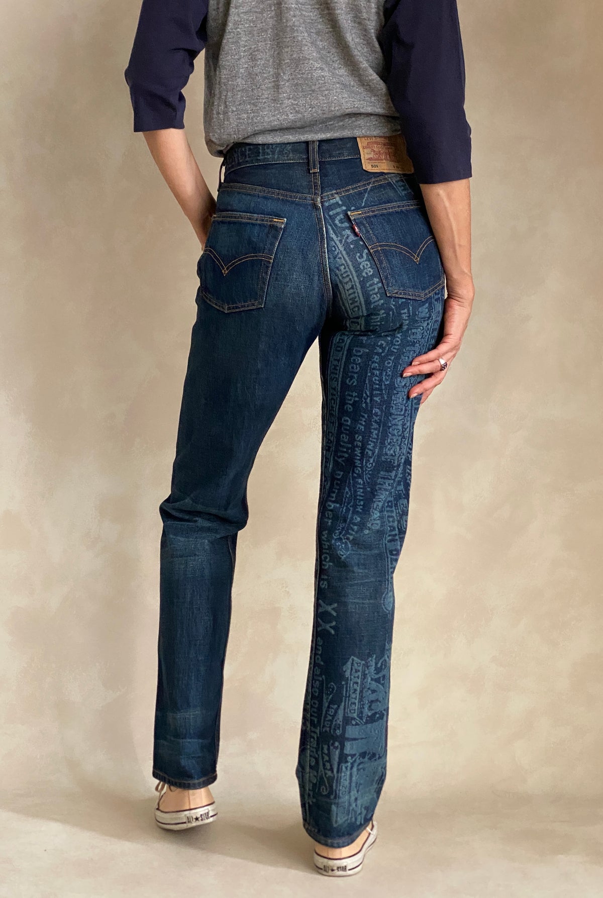 29X34 Printed Vintage denim Levi’s 501 vintage Made in Spain-military-AJ357 Studio