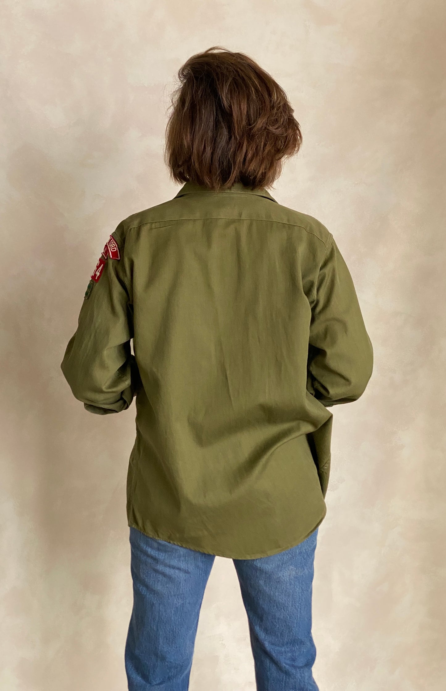 Vintage 60s Boy Scouts of America Shirt – 100% Cotton Work Shirt Made in USA – Size Medium