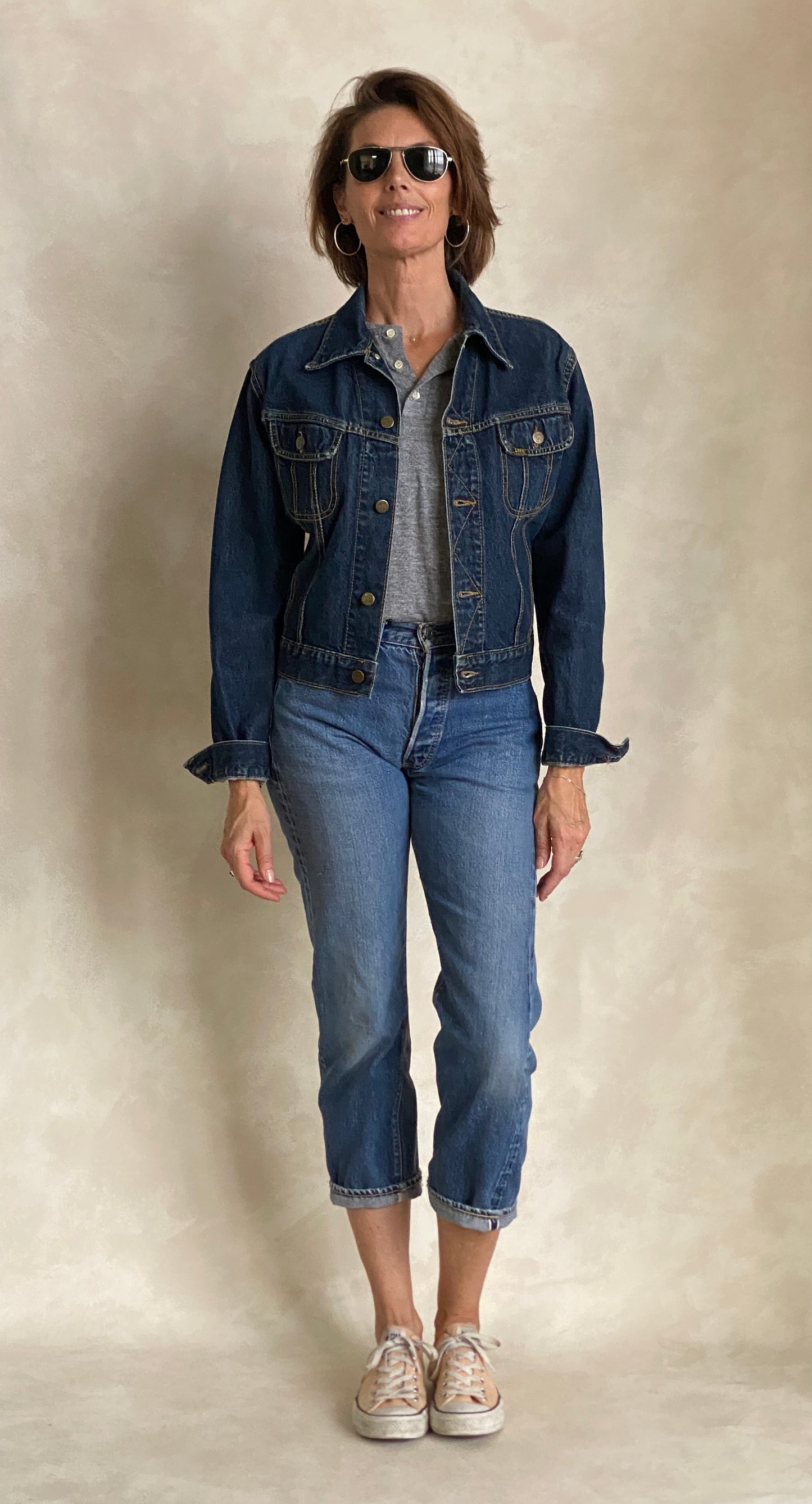 Women size Large. Lee 2 pockets jacket ( newer model ) - USA Vintage Bcn