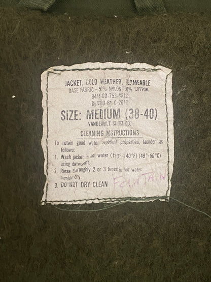 US Navy A-2 Deck Jacket — 1981 Issue, Authentic Military Outerwear Made in USA - Medium.-AJ357 Studio