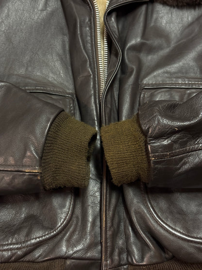Vintage Cooper Leather Flight Bomber Jacket – Made in the USA | Size 42 US / 52 EU-AJ357 Studio