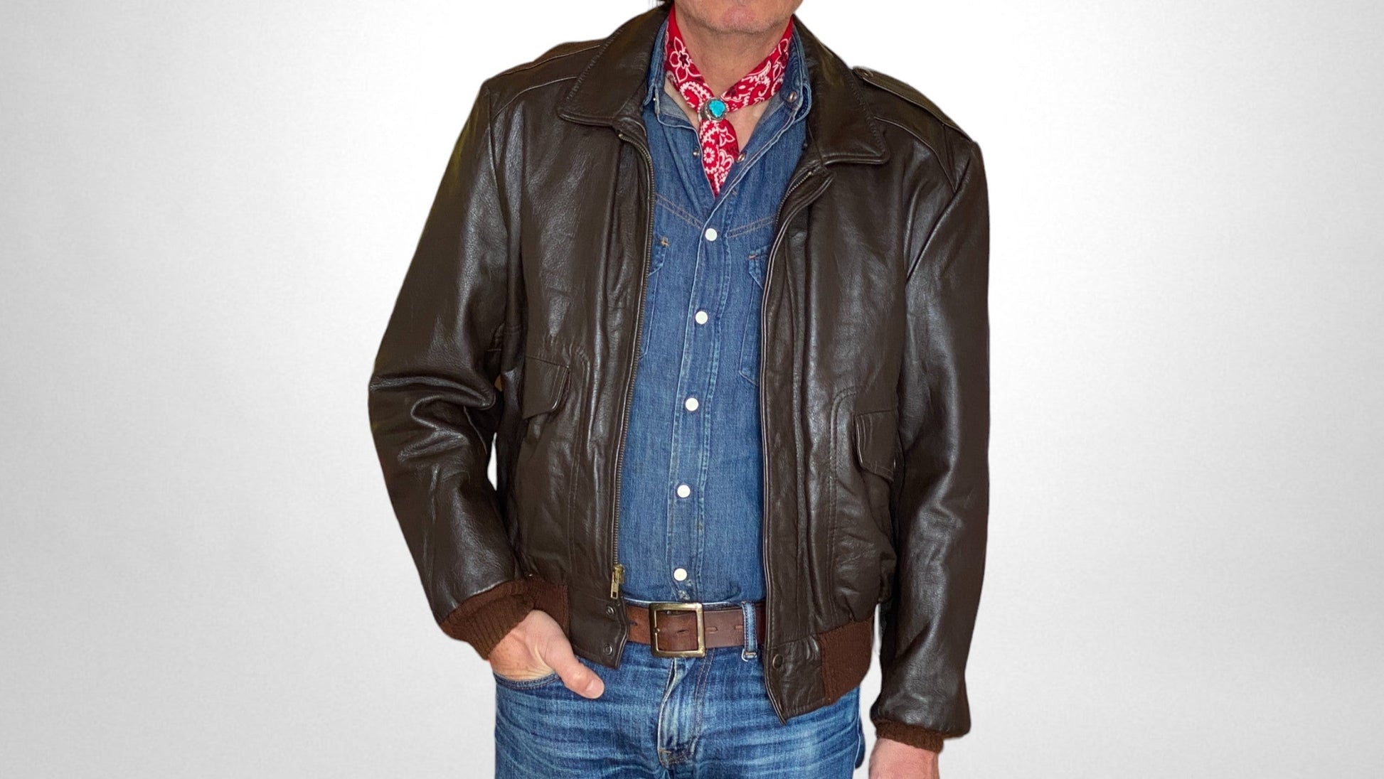 Vintage Leather Bomber Flight Jacket Aviator Size 44US Reg (54EU) – Timeless Classic