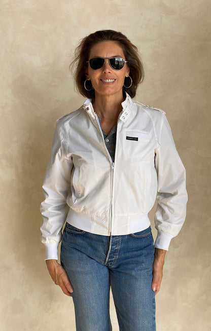 Size XS. White Vintage 80s members Only cotton jacket-AJ357 Studio