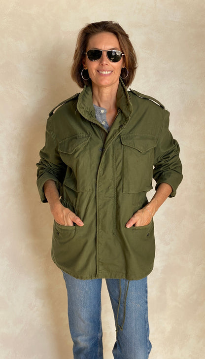 Small Short 1975 vintage US military M-65 field jacket-AJ357 Studio