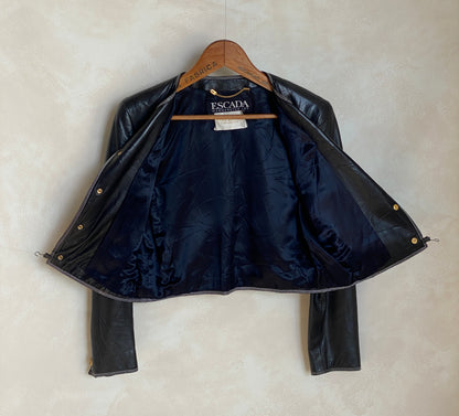 Size 38US vintage Escada Leather jacket-AJ357 Studio