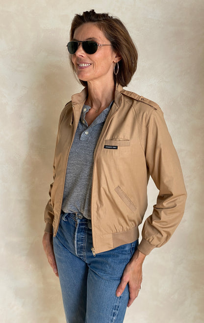 Vintage 1980s Members Only Cotton Jacket Beige – Size 5/6 US, Designed in USA