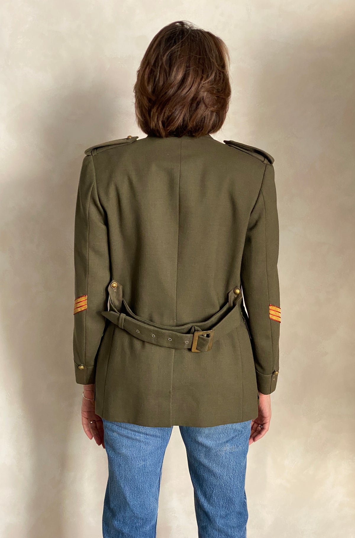 Small. Authentic 50s Vintage Spanish military uniform jacket-AJ357 Studio