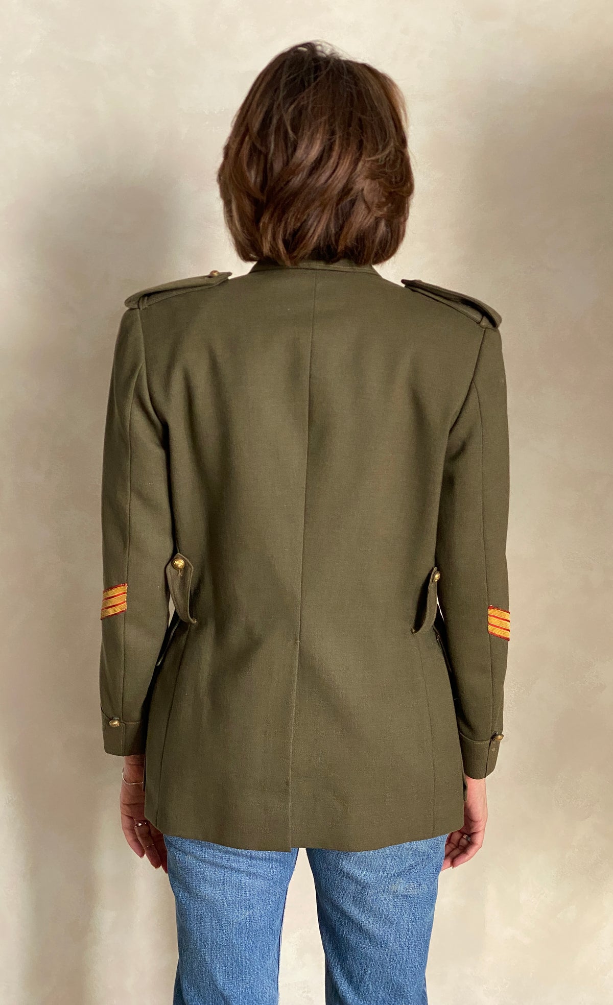 Small. Authentic 50s Vintage Spanish military uniform jacket-AJ357 Studio