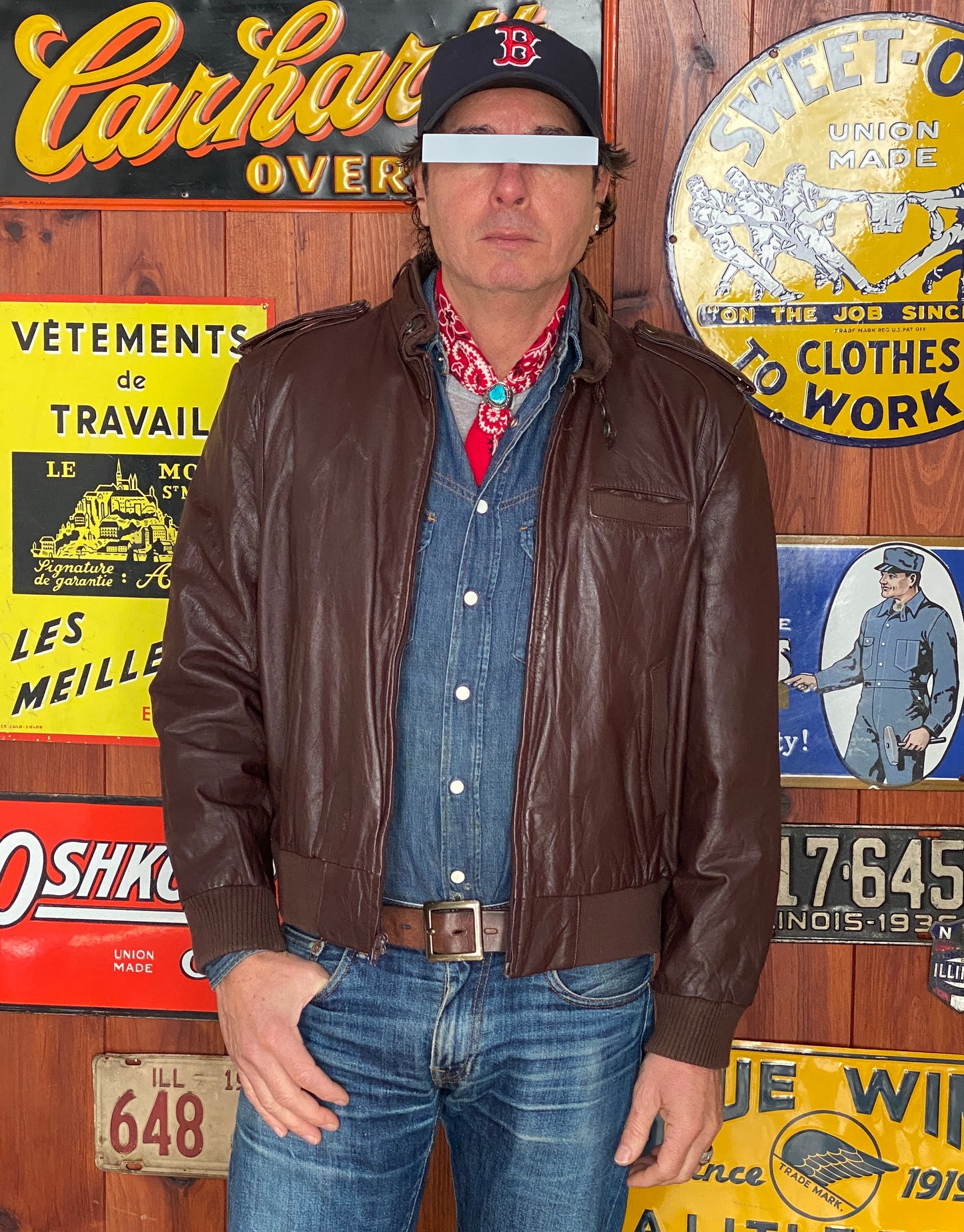 Vintage 80s Campus Leather Jacket Made USA Classic Biker Style Size 42US 52EU Mens