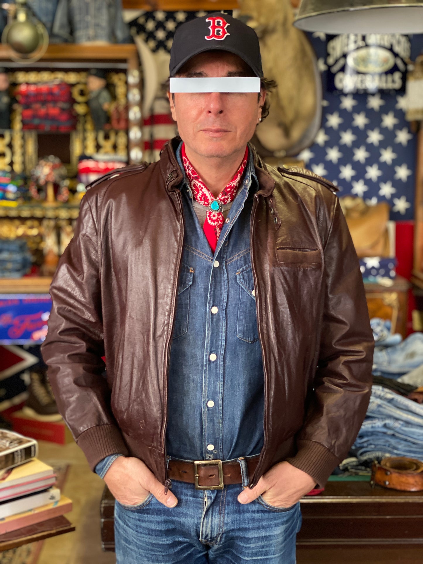 Vintage 80s Campus Leather Jacket Made USA Classic Biker Style Size 42US 52EU Mens