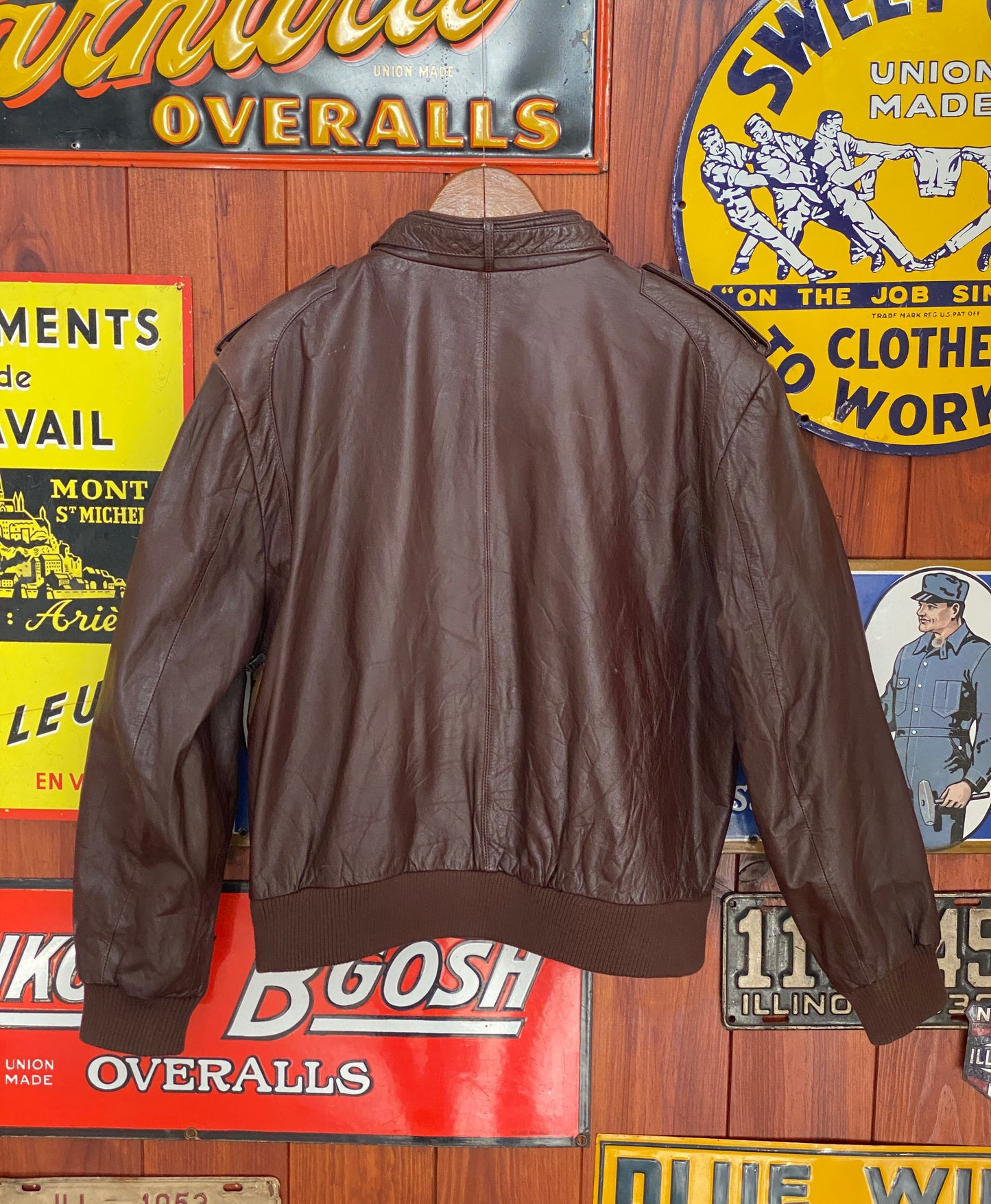 Vintage 80s Campus Leather Jacket Made USA Classic Biker Style Size 42US 52EU Mens