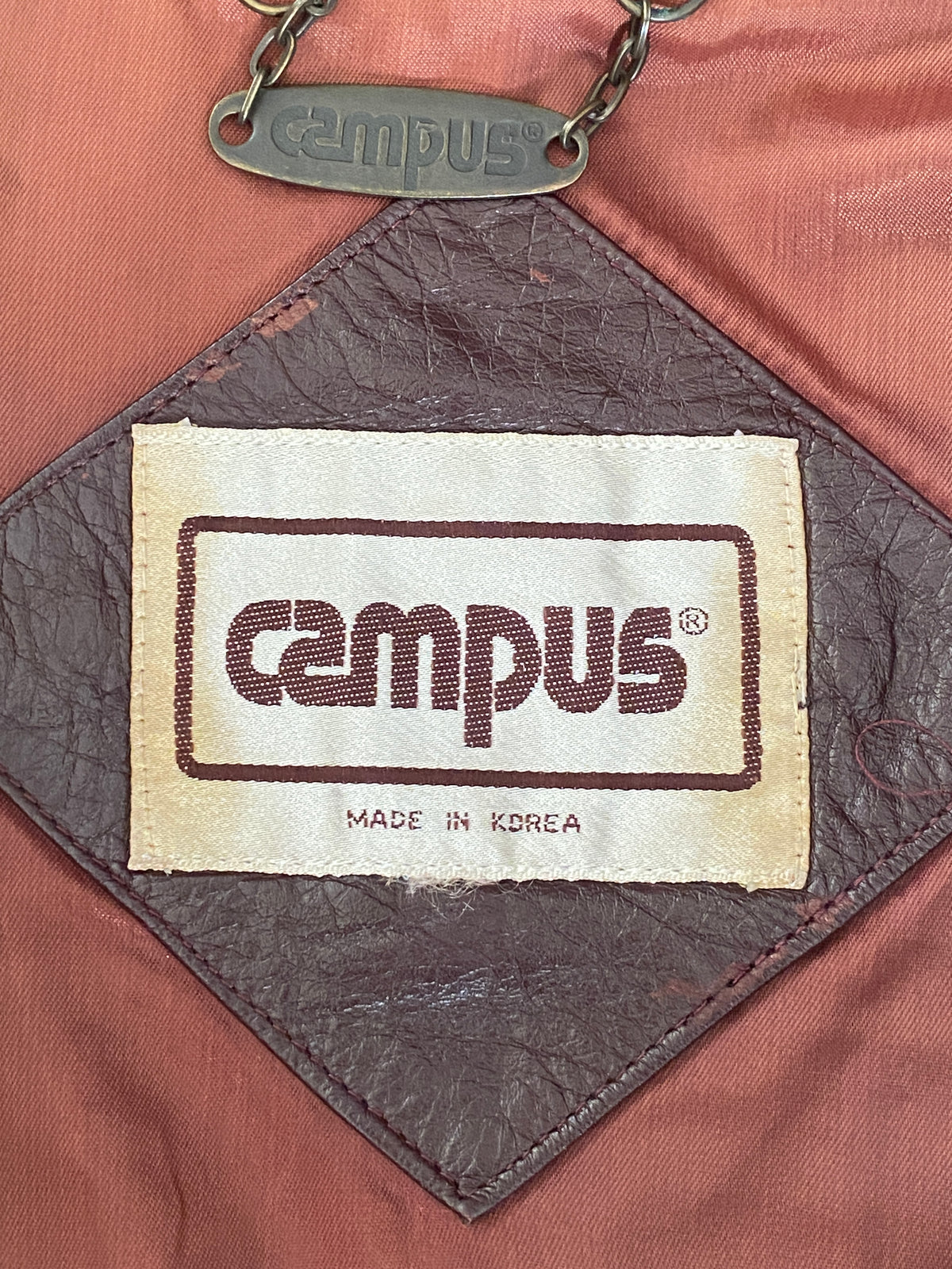 Vintage 80s Campus Leather Jacket Made USA Classic Biker Style Size 42US 52EU Mens-AJ357 Studio