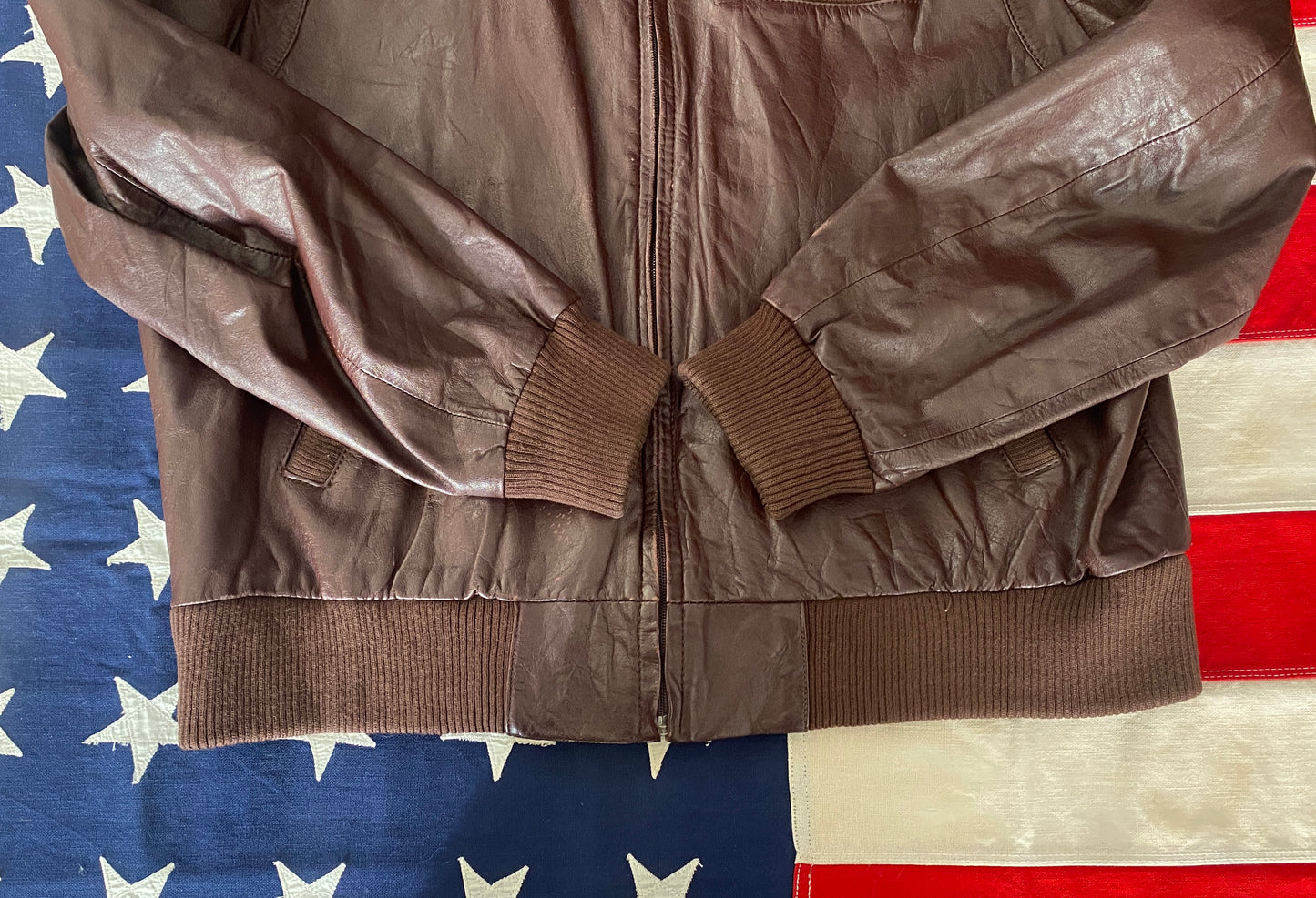 Vintage 80s Campus Leather Jacket Made USA Classic Biker Style Size 42US 52EU Mens