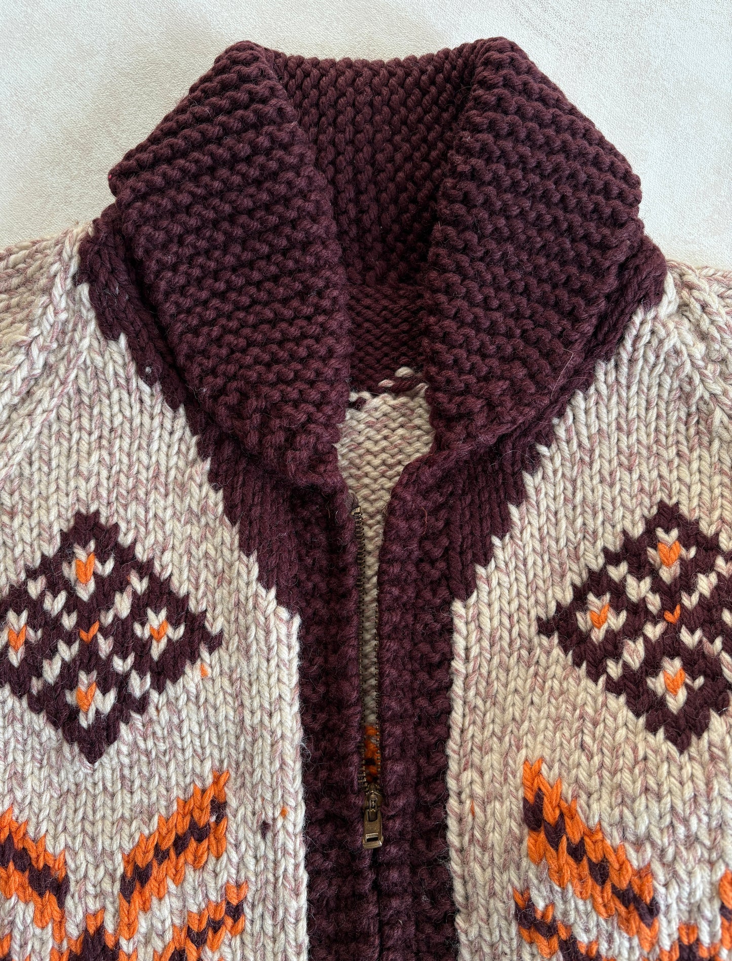 Vintage Hand Knit 100% Wool Cowichan hand made in Canada