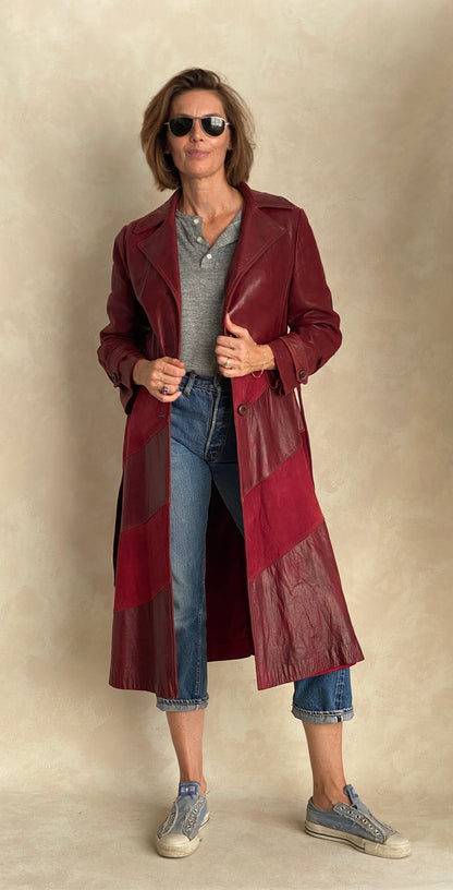Fantastic two tone leather and suede jacket styled in California-AJ357 Studio