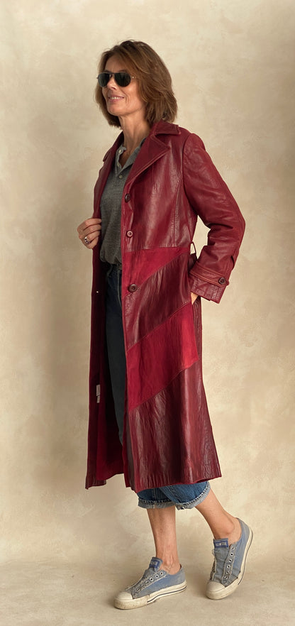 Fantastic two tone leather and suede jacket styled in California-AJ357 Studio