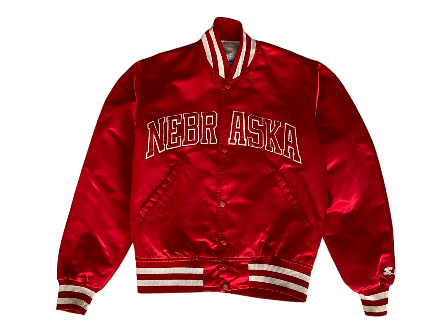 Vintage Nebraska Starter jacket made in USA with classic collegiate style, size small