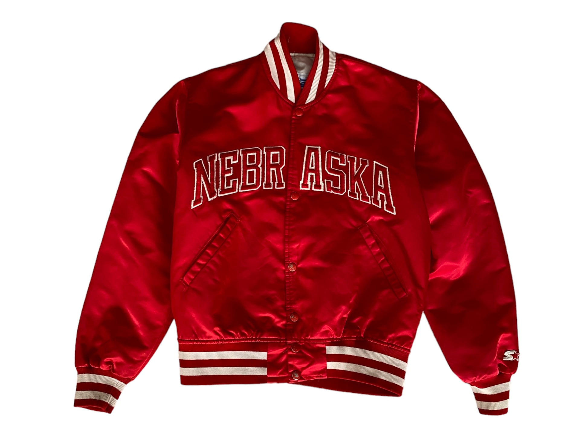 Vintage Nebraska Starter jacket made in USA with classic collegiate style, size small