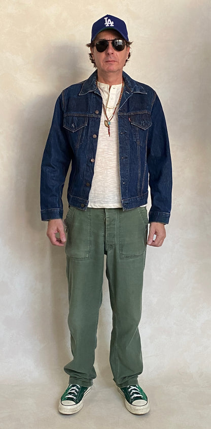 Size 42 US. Vintage 60s LEVIS Big E trucker Jacket Made in USA.-AJ357 Studio