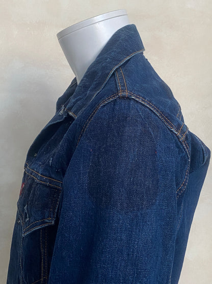 Size 42 US. Vintage 60s LEVIS Big E trucker Jacket Made in USA.-AJ357 Studio