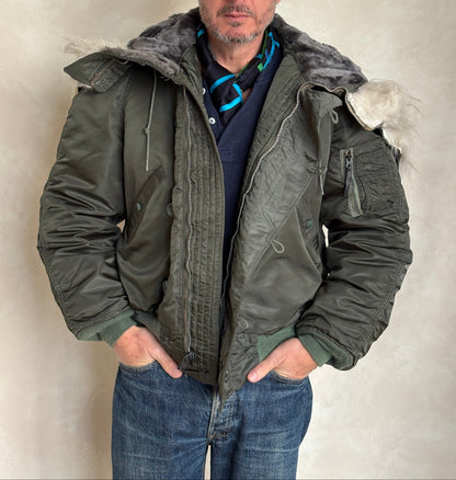 Vintage N-2B Flight Jacket Alpha Industries | Extreme Cold Weather Flyer Coat-AJ357 Studio