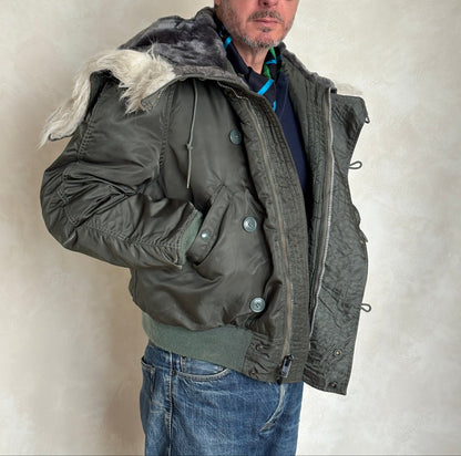 Vintage N-2B Flight Jacket Alpha Industries | Extreme Cold Weather Flyer Coat-AJ357 Studio