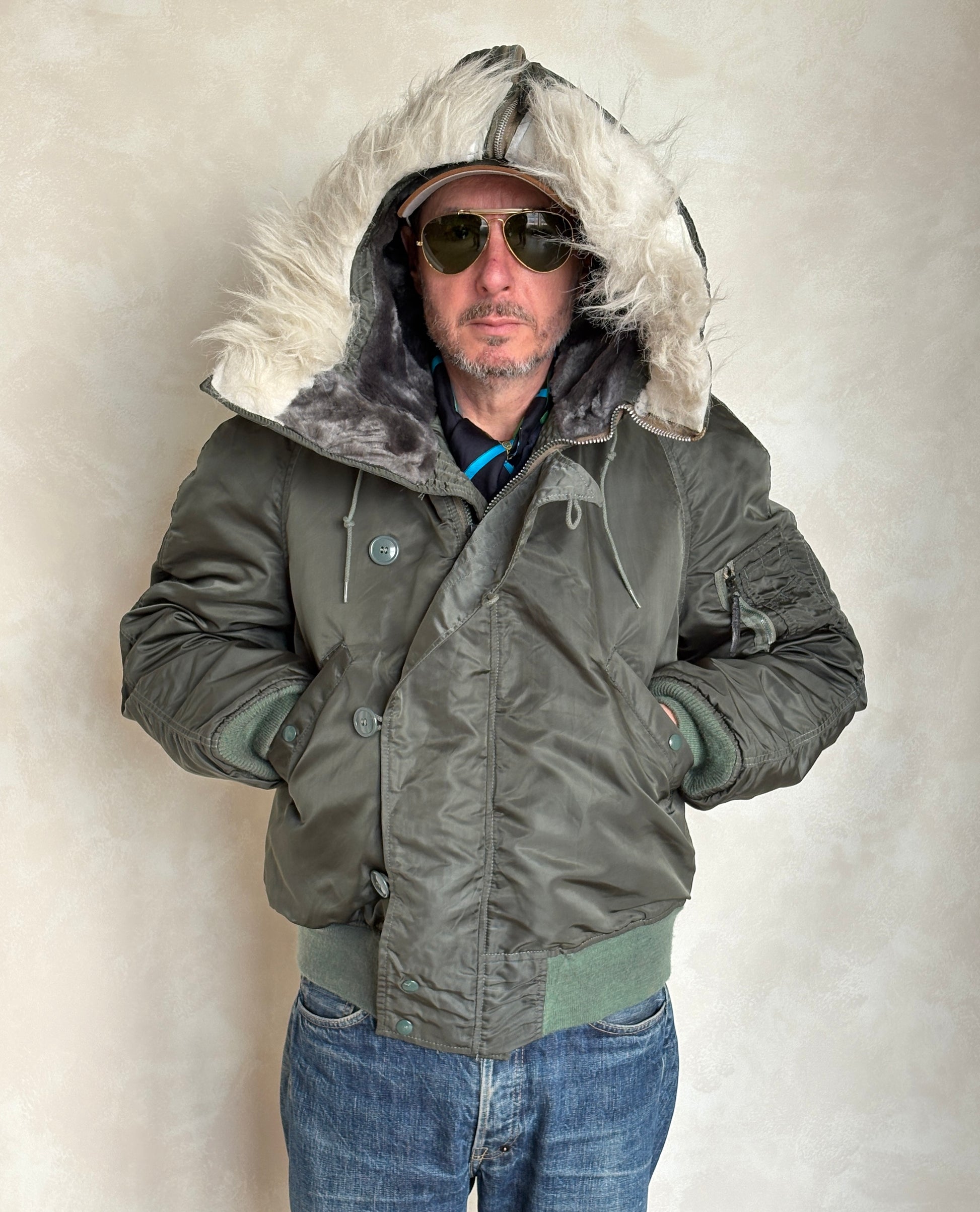 Vintage N-2B Flight Jacket Alpha Industries | Extreme Cold Weather Flyer Coat-AJ357 Studio