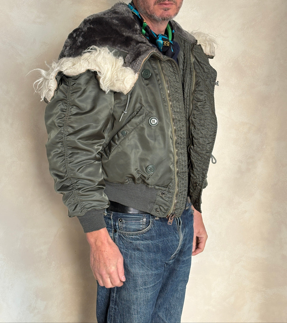 Vintage US Air Force N-2B Flight Jacket Military Parka Made in USA - Size Med. AJ357 Studio-AJ357 Studio