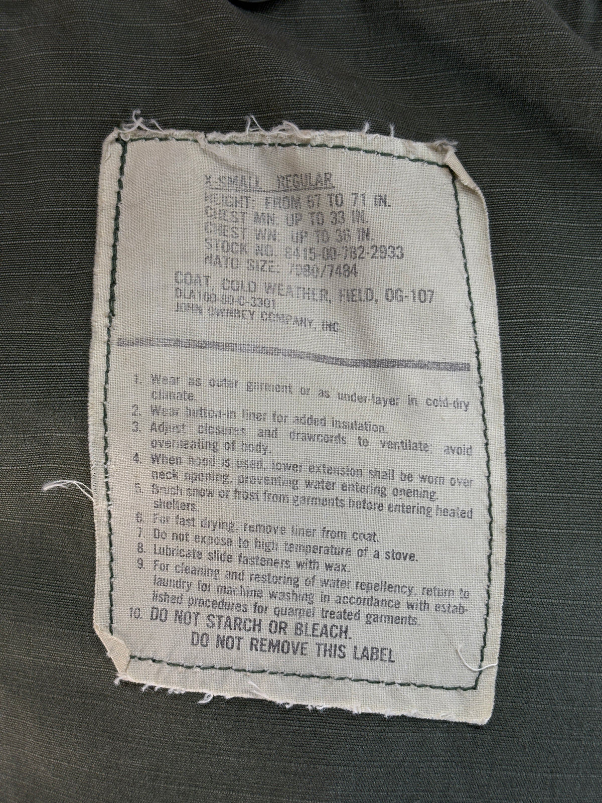 Extra Small. Authentic 1980 US M-65 field jacket Military-AJ357 Studio