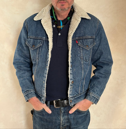 Size 38US / 48EU. 2 pockets Vintage 70s Levis fleece Jacket Made in USA-AJ357 Studio