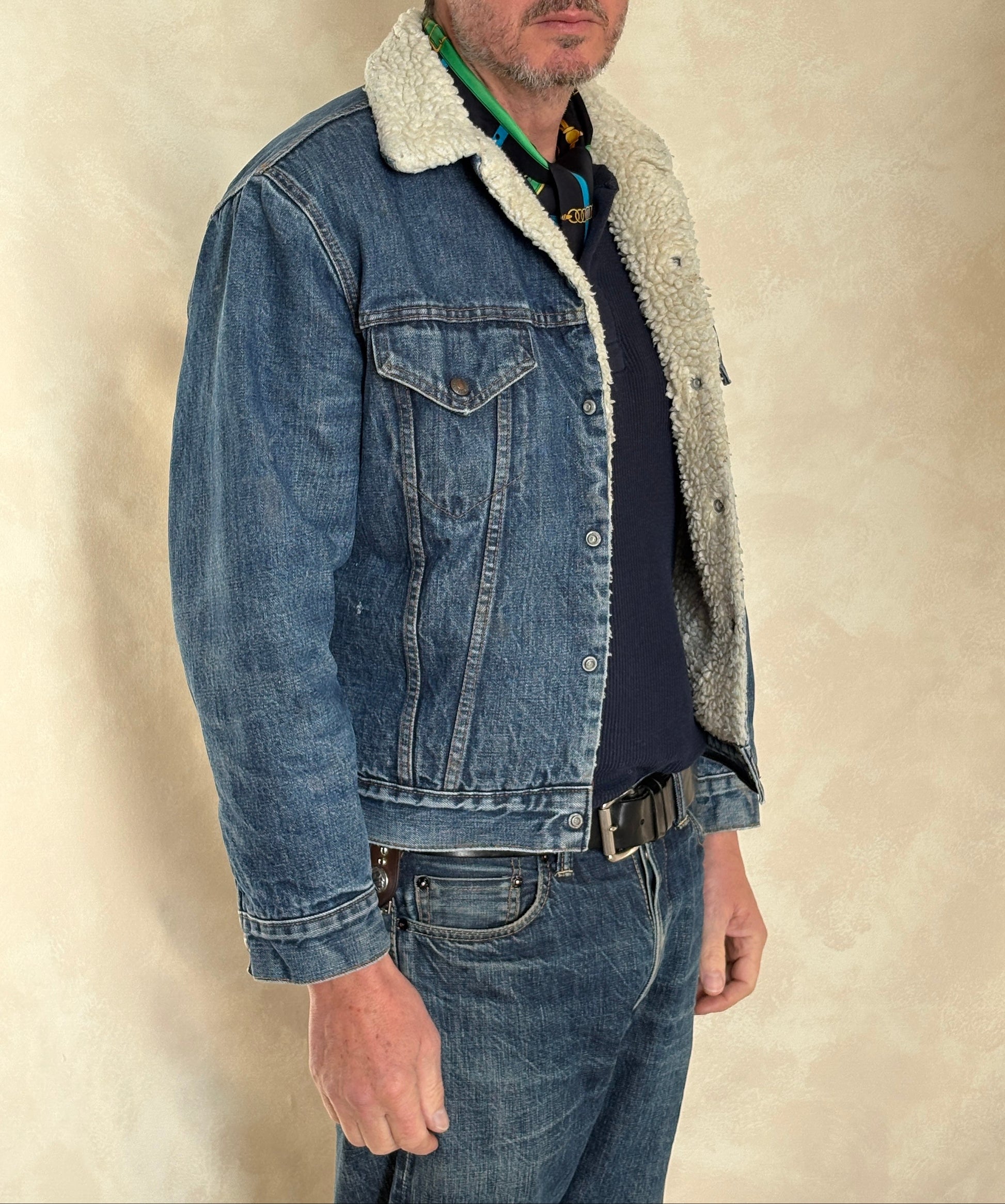 Size 38US / 48EU. 2 pockets Vintage 70s Levis fleece Jacket Made in USA-AJ357 Studio
