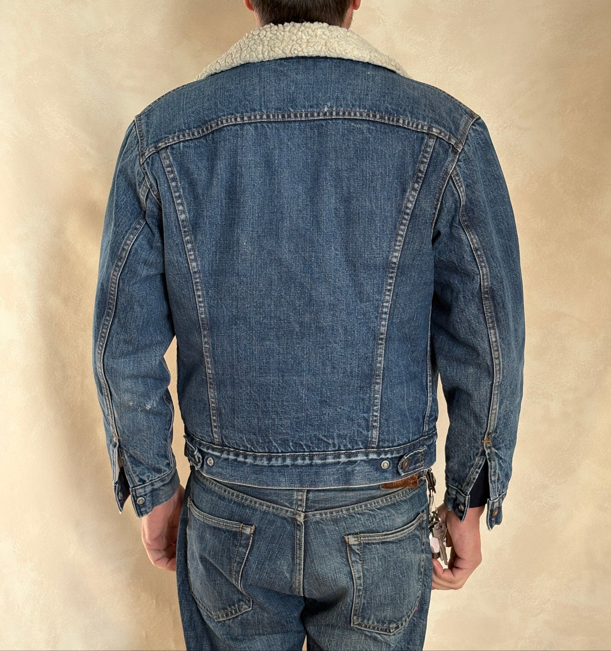 Size 38US / 48EU. 2 pockets Vintage 70s Levis fleece Jacket Made in USA-AJ357 Studio