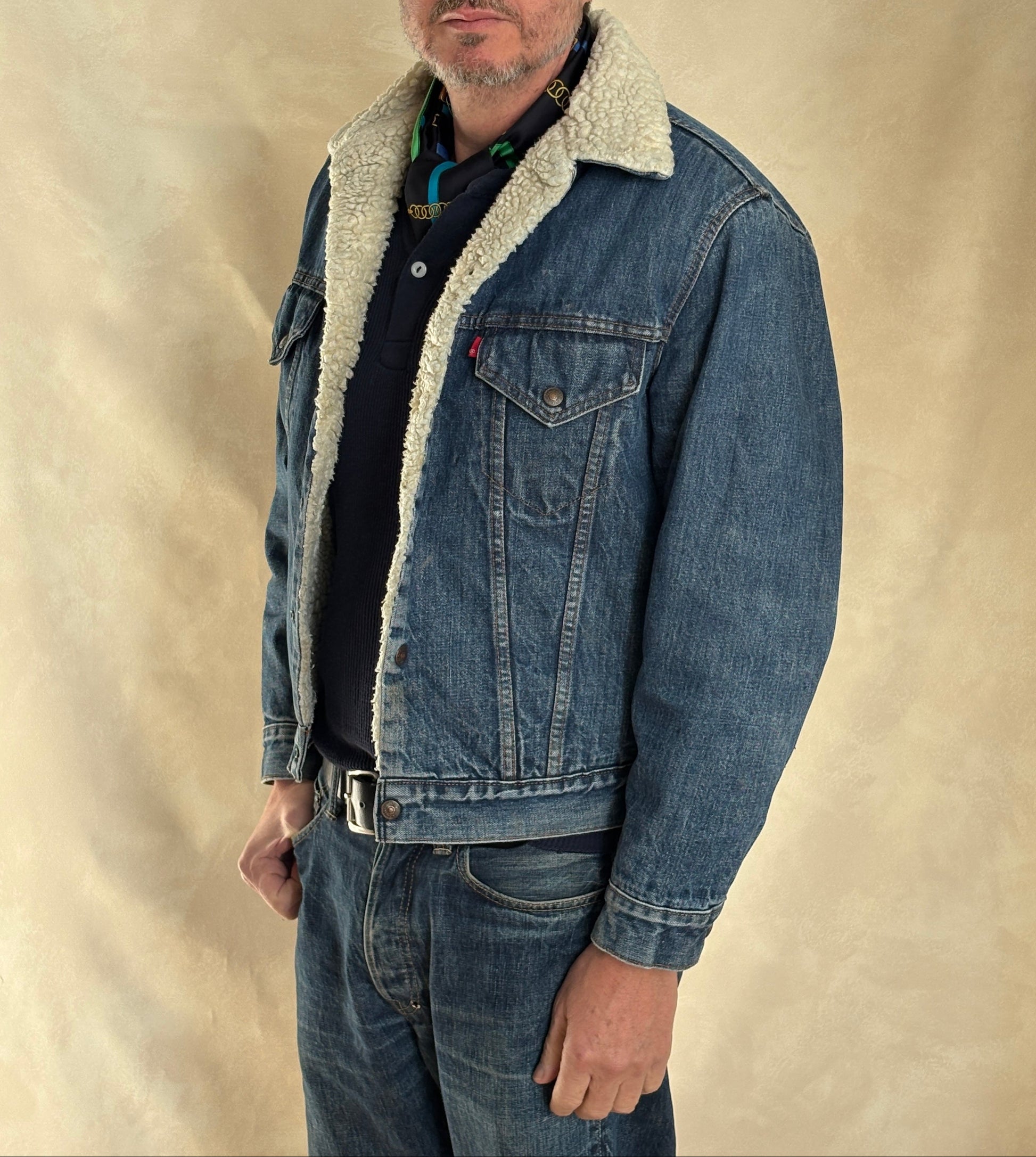 Size 38US / 48EU. 2 pockets Vintage 70s Levis fleece Jacket Made in USA-AJ357 Studio