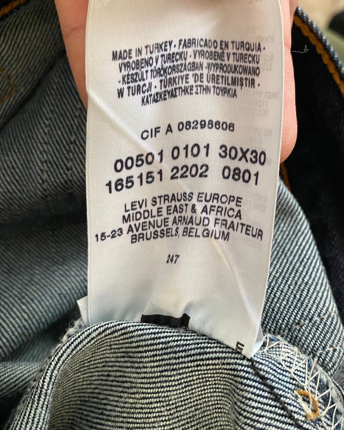 30X30 Vintage Denim Levi’s 501 vintage-military-AJ357 Studio
