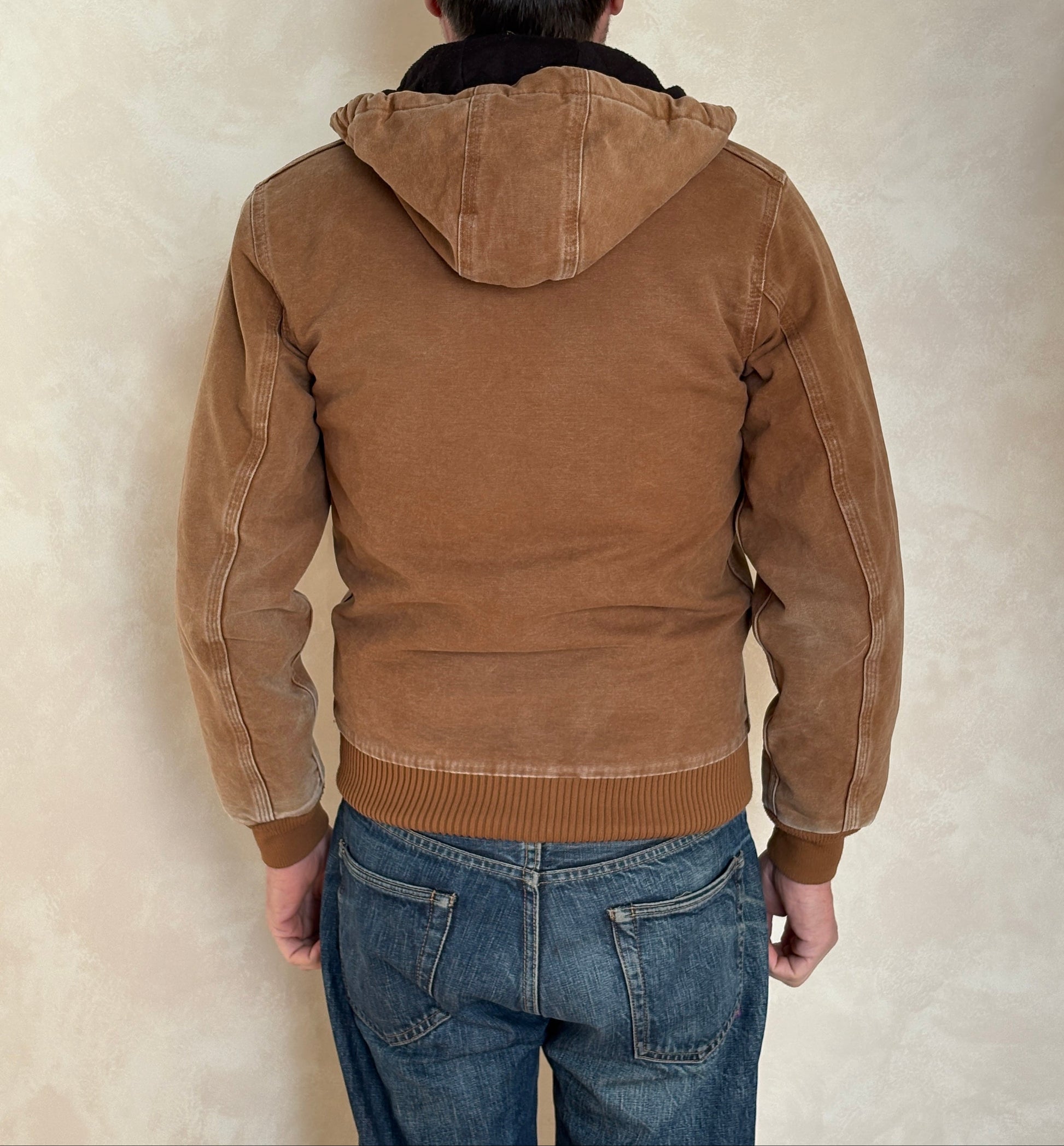 Vintage 90s Carhartt Hooded Jacket Made in Mexico – Workwear Coat- Sz Youth XL-AJ357 Studio-AJ357 Studio