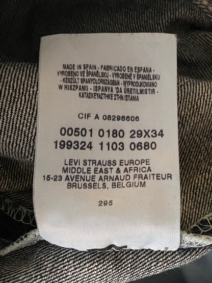 29X34 Printed Vintage denim Levi’s 501 vintage Made in Spain-military-AJ357 Studio