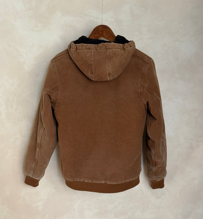 Vintage 90s Carhartt Hooded Jacket Made in Mexico – Workwear Coat- Sz Youth XL-AJ357 Studio-AJ357 Studio